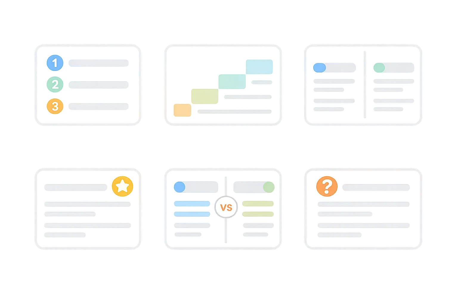 different SEO title structures for blog posts including how-to list comparison and question formats